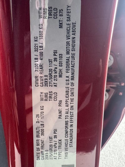 2026 RAM Ram 1500 RAM 1500 BIG HORN CREW CAB 4X4 5'7' BOX