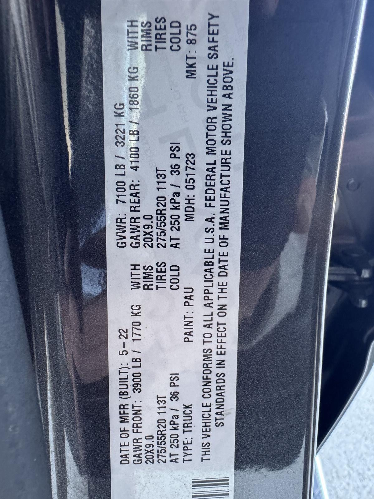 2022 RAM 1500 Laramie Crew Cab 4x4 5'7' Box