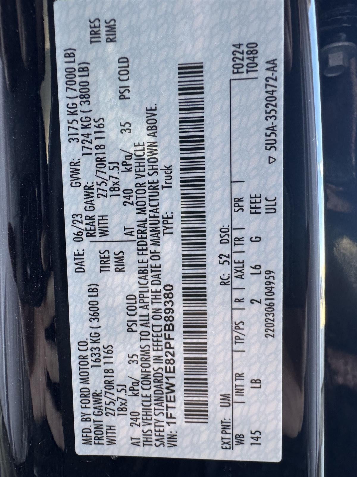 2023 Ford F-150 Tremor