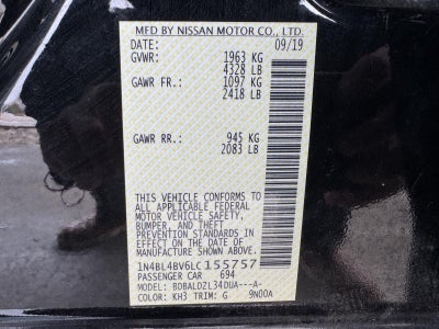 2020 Nissan Altima S FWD