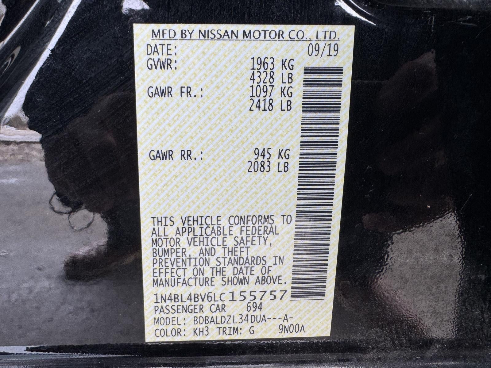 2020 Nissan Altima S FWD