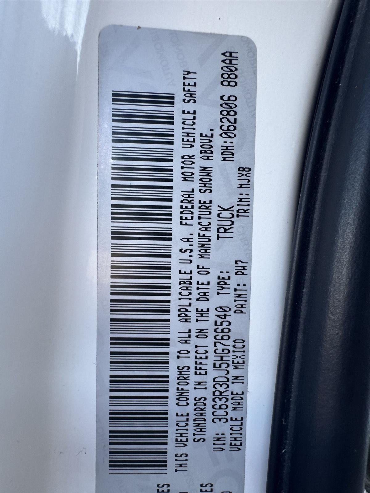 2017 RAM 3500 Big Horn Crew Cab 4x4 6'4' Box