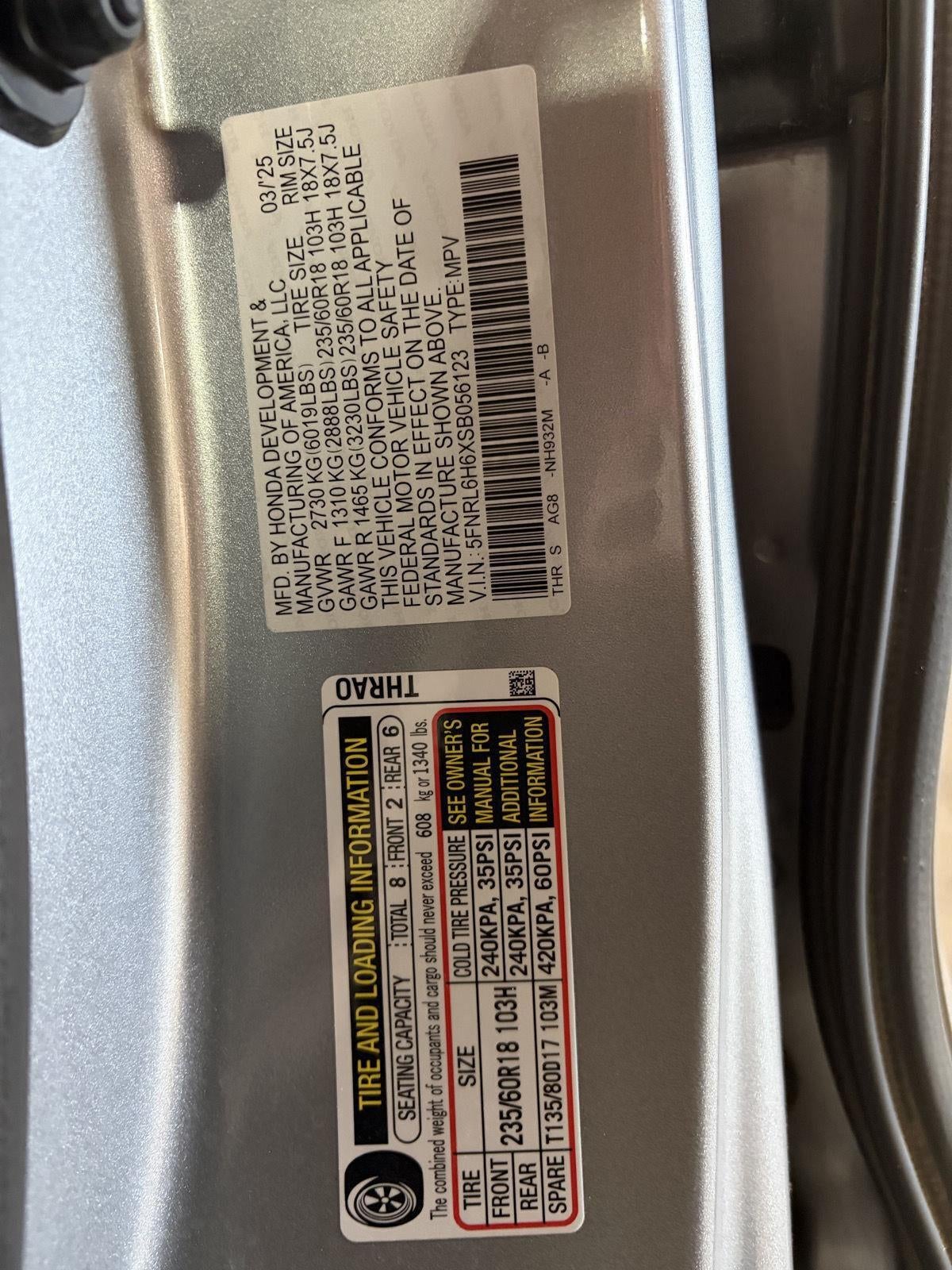 2025 Honda Odyssey EX-L